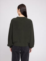 Chunky Crew Neck Knit Jumper olive
