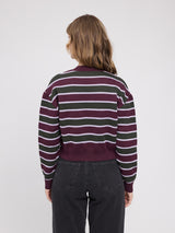 Striped Jacquard Knit Jumper burgundy/multicolor