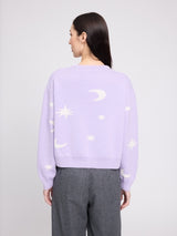 Moon Jacquard Knit Jumper pastel lilac/tofu