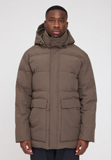 Utility Puffer Jacket olive brown