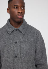 Vegan Wool Jacket anthracite mel.