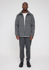 Vegan Wool Jacket anthracite mel.