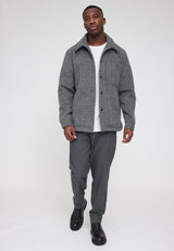 Vegan Wool Jacket anthracite mel.