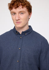 Melange Flannel Shirt indigo mel.