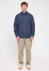Melange Flannel Shirt indigo mel.
