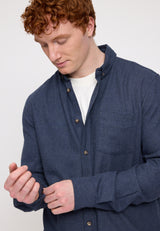 Melange Flannel Shirt indigo mel.