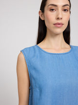 Emma ist 1,76 und trägt Größe S