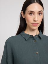 Emma ist 1,76 und trägt Größe S