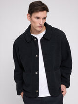 Bonded Teddy-Fleece Jacket black