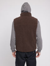 Padded Teddy-Fleece Vest chocolate/warm mud