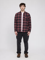 Checked Flannel Shirt eggplant/black mel.