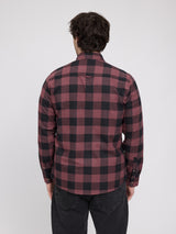 Checked Flannel Shirt eggplant/black mel.