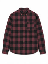 Checked Flannel Shirt eggplant/black mel.