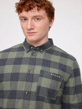 Checked Flannel Shirt mushroom/black mel.