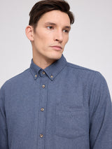 Melange Flannel Shirt indigo mel.