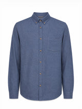 Melange Flannel Shirt indigo mel.