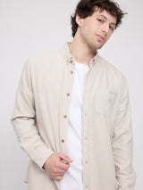 Melange Flannel Shirt sandy olive mel.