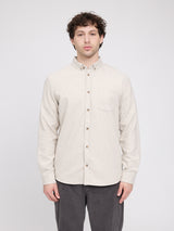 Melange Flannel Shirt sandy olive mel.