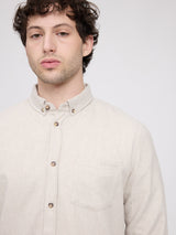 Melange Flannel Shirt sandy olive mel.