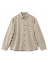 Melange Flannel Shirt sandy olive mel.