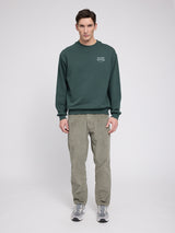 Back Print Sweatshirt forest/eat well
