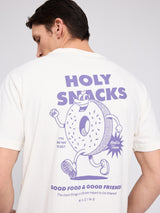 Back Print Theme T-Shirt offwhite/donut