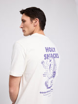 Back Print Theme T-Shirt offwhite/donut