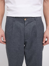 Tapered Flannel Pants anthracite mel.