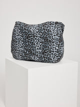 Printed Denim Shoulder Bag grey/printed