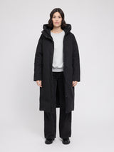 Functional Padded Long Coat black