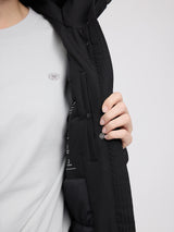 Functional Padded Long Coat black