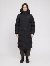 Waves Quilt Puffer Coat black