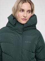 Waves Quilt Puffer Coat forest