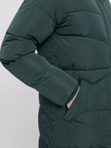 Waves Quilt Puffer Coat forest