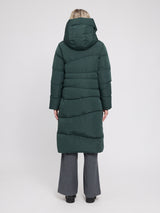 Waves Quilt Puffer Coat forest