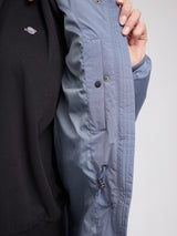 Waves Quilt Puffer Coat slate blue