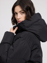 Waves Quilt Short Puffer Jacket black