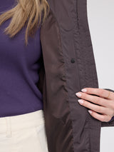Waves Quilt Short Puffer Jacket eggplant