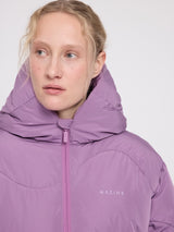 Waves Quilt Short Puffer Jacket grape pink