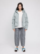 Waves Quilt Short Puffer Jacket ice green