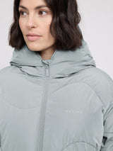 Waves Quilt Short Puffer Jacket ice green