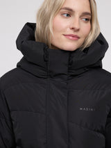 Waves Quilt Puffer Jacket black