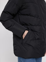 Waves Quilt Puffer Jacket black