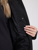 Waves Quilt Puffer Jacket black