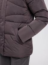 Waves Quilt Puffer Jacket eggplant