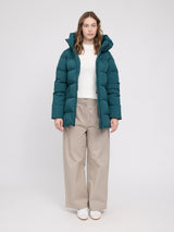 Basic Mid Length Puffer Jacket deep teal