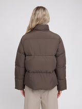 Loose Fit Puffer Jacket mokka