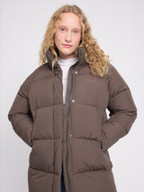 Over-Sized Raglan Puffer Coat mokka