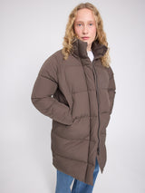 Over-Sized Raglan Puffer Coat mokka