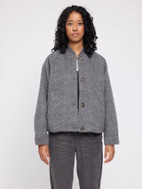 Vegan Wool Bomber anthracite mel.